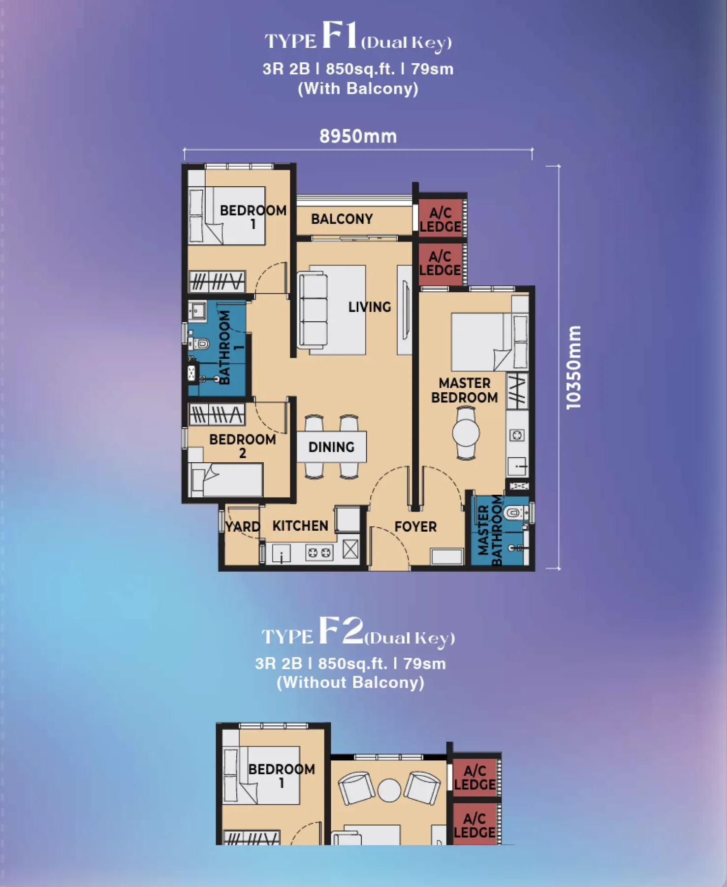 Causewayz Square Type F1 (Dual Key)